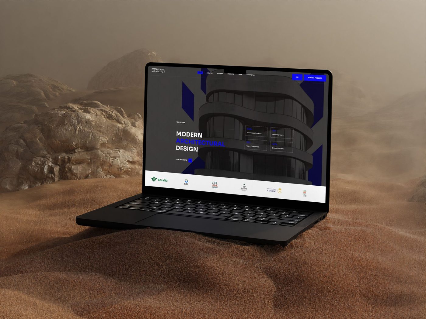 Perspective project mockup