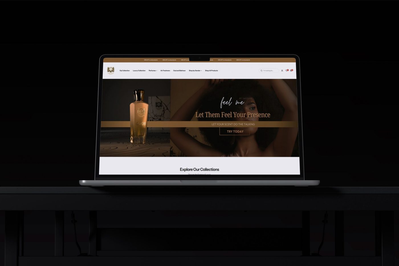 Saccess Perfume project mockup